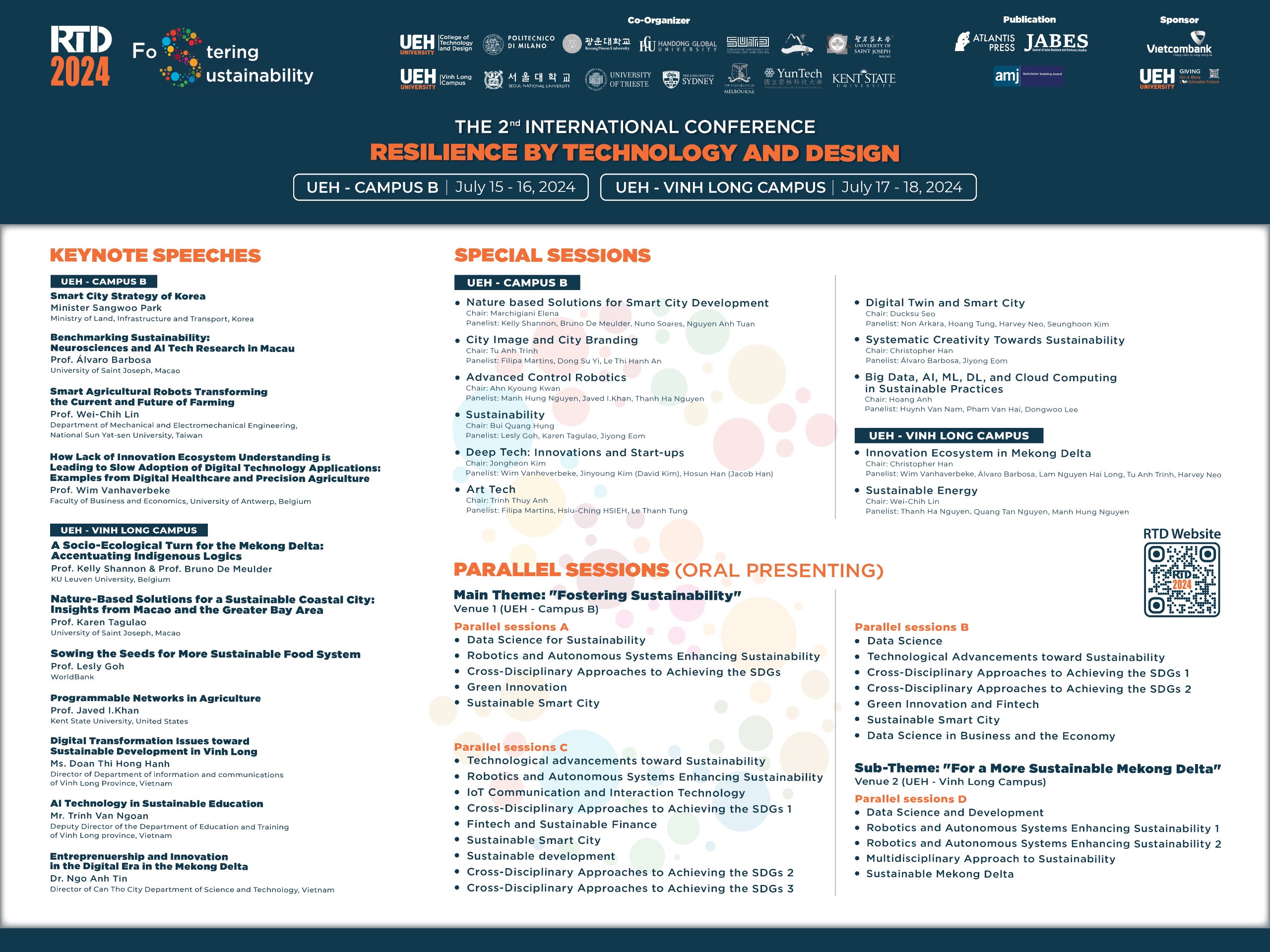 Những diễn giả chính có mặt tại Hội thảo Khoa học Quốc tế "Resilience by Technology and Design"