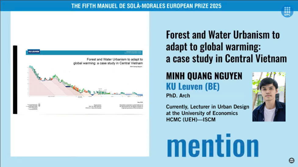 DR. ARCH. NGUYEN MINH QUANG RECEIVED SPECIAL MENTIONS IN THE FIFTH MANUEL DE SOLÀ-MORALES EUROPEAN PRIZE 2025