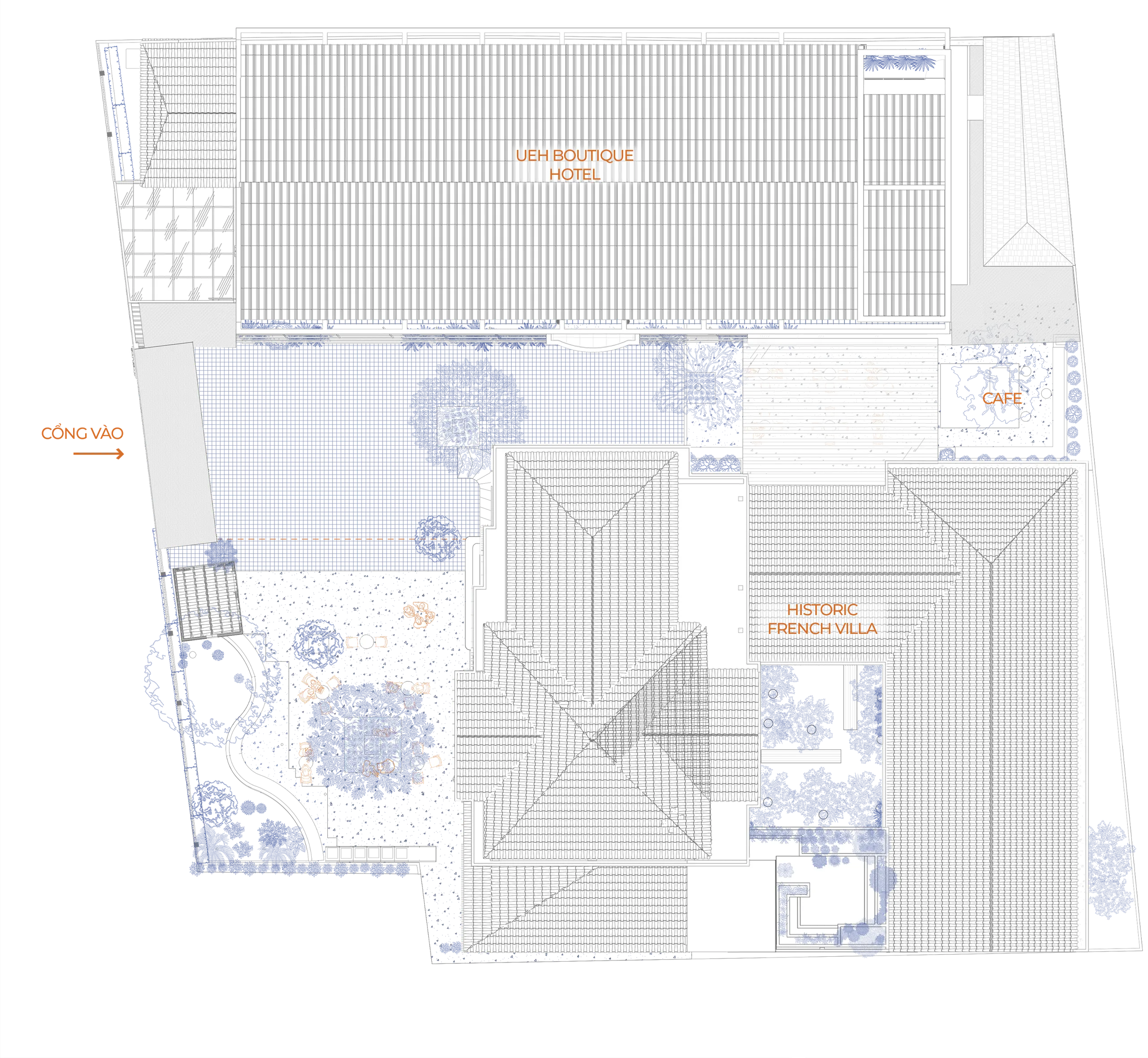 Campus V site plan — numbered locations