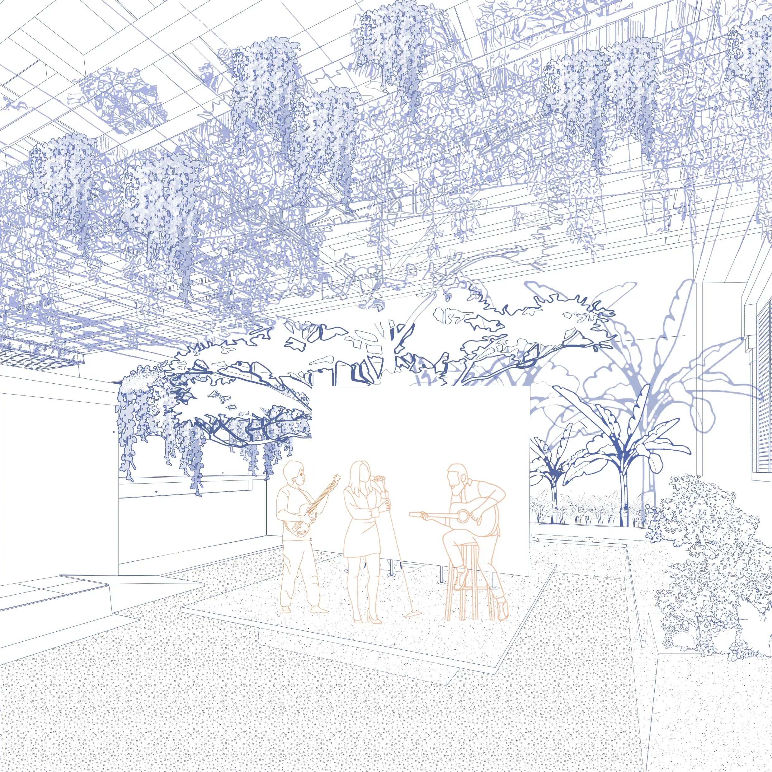 Background perspective render